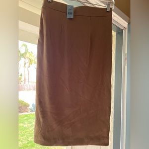 Long khaki cotton skirt